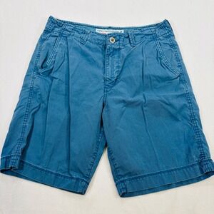 American Eagle Outfitters Mens 34 Classic Fit Chino Shorts Blue Y2K Beach 10"